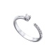 Anillo de oro blanco de 18 Kt con diamantes de 0,11 ct