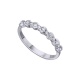 Alianza de oro blanco de 18 Kt con diamantes de 0,22 ct