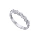 Alianza de oro blanco de 18 Kt con diamantes de 0,30 ct