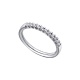 Alianza de oro blanco de 18 Kt con diamantes de 0,23 ct