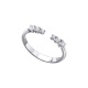 Anillo de oro blanco de 18 Kt con diamantes de 0,23 ct