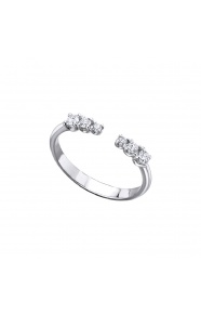 Anillo de oro blanco de 18 Kt con diamantes de 0,23 ct