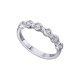 Alianza de oro blanco de 18 Kt con diamantes de 0,27 ct
