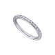Alianza de oro blanco de 18 Kt con diamantes de 0,30 ct