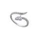 Anillo de oro blanco de 18 Kt con diamantes de 0,42 ct