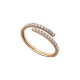 Anillo de oro rosa de 18 Kt con diamantes de 0,25 ct