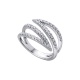 Anillo de oro blanco de 18 Kt con diamantes de 0,34 ct