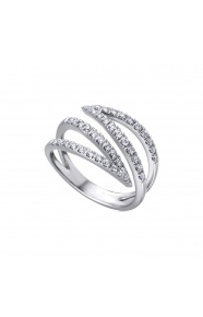 Anillo de oro blanco de 18 Kt con diamantes de 0,34 ct