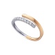 Anillo de oro rosa de 18 Kt con diamantes de 0,20 ct