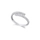 Anillo de oro blanco de 18 Kt con diamantes de 0,40 ct