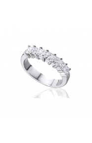 Alianza de oro blanco de 18 Kt con diamantes de 1,32 ct