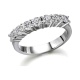 Alianza de oro blanco de 18 Kt con diamantes de 0,91 ct