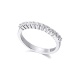 Alianza de oro blanco de 18 Kt con diamantes de 0,40 ct