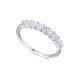Alianza de oro blanco de 18 Kt con diamantes de 0,72 ct