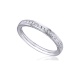 Alianza de oro blanco de 18 Kt con diamantes de 0,14 ct