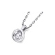 Colgante de oro blanco de 18 Kt con diamante de 0,06 a 0,46 ct
