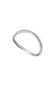 Anillo de oro blanco de 18 Kt con diamantes de 0,13 ct