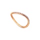 Anillo de oro rosa de 18 Kt con diamantes de 0,13 ct