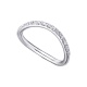 Anillo de oro blanco de 18 Kt con diamantes de 0,24 ct