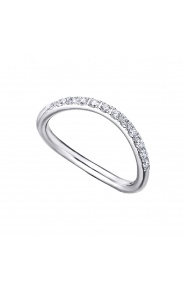 Anillo de oro blanco de 18 Kt con diamantes de 0,24 ct