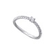Anillo de oro blanco de 18 Kt con diamantes de 0,16 ct