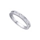 Alianza de oro blanco de 18 Kt con diamantes de 0,17 ct
