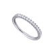 Alianza de oro blanco de 18 Kt con diamantes de 0,19 ct