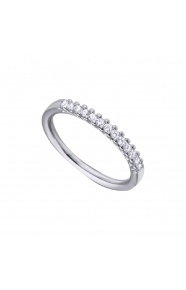 Alianza de oro blanco de 18 Kt con diamantes de 0,19 ct