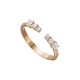 Anillo de oro rosa de 18 Kt con diamantes de 0,23 ct
