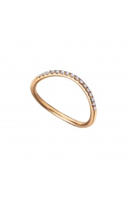 Anillo de oro rosa de 18 Kt con diamantes de 0,13 ct