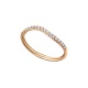 Anillo de oro rosa de 18 Kt con diamantes de 0,13 ct