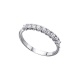 Alianza de oro blanco de 18 Kt con diamantes de 0,41 ct