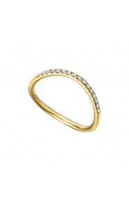 Anillo de oro amarillo de 18 Kt con diamantes de 0,13 ct