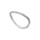 Anillo de oro blanco de 18 Kt con diamantes de 0,13 ct