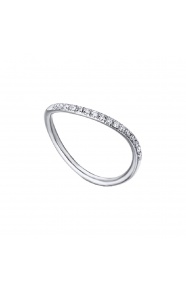 Anillo de oro blanco de 18 Kt con diamantes de 0,13 ct