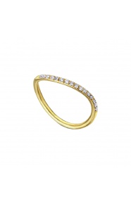 Anillo de oro amarillo de 18 Kt con diamantes de 0,13 ct