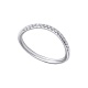 Anillo de oro blanco de 18 Kt con diamantes de 0,13 ct