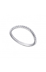 Anillo de oro blanco de 18 Kt con diamantes de 0,13 ct