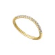 Anillo de oro amarillo de 18 Kt con diamantes de 0,13 ct