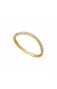 Anillo de oro amarillo de 18 Kt con diamantes de 0,13 ct