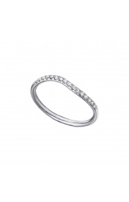 Anillo de oro blanco de 18 Kt con diamantes de 0,13 ct