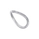 Anillo de oro blanco de 18 Kt con diamantes de 0,14 ct