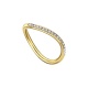 Anillo de oro amarillo de 18 Kt con diamantes de 0,14 ct