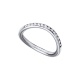 Anillo de oro blanco de 18 Kt con diamantes de 0,26 ct