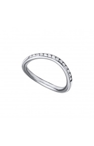 Anillo de oro blanco de 18 Kt con diamantes de 0,26 ct