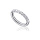Alianza de oro blanco de 18 Kt con diamantes de 0,88 ct