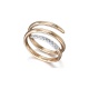 Anillo de oro blanco y rosa de 18 Kt con diamantes de 0,11 ct