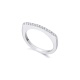 Anillo de oro blanco de 18 Kt con diamantes de 0,14 ct