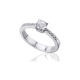Anillo de oro blanco de 18 Kt con diamantes de 0,56 ct