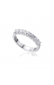 Anillo de oro blanco de 18 Kt con diamantes de 0,73 ct